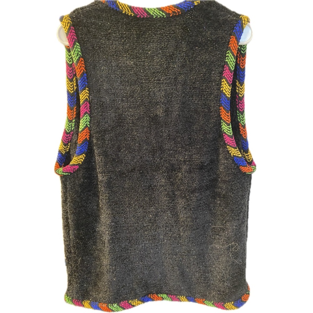 Rochelle California black vest with primary accents, size large. New with tags. - Picture 2 of 3